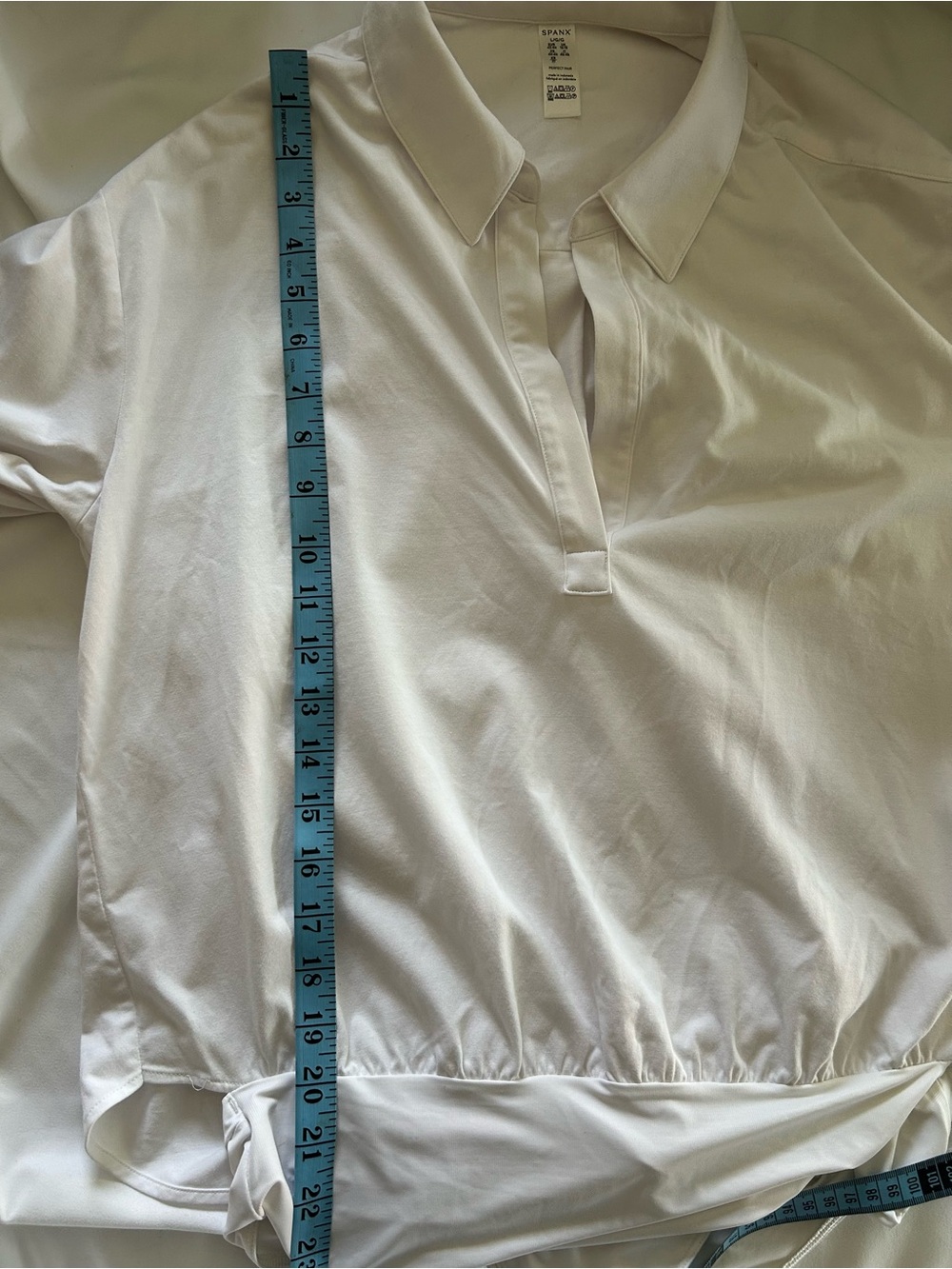 SPANX Shaping Blouse Bodysuit White Size Large - Picture 8 of 8